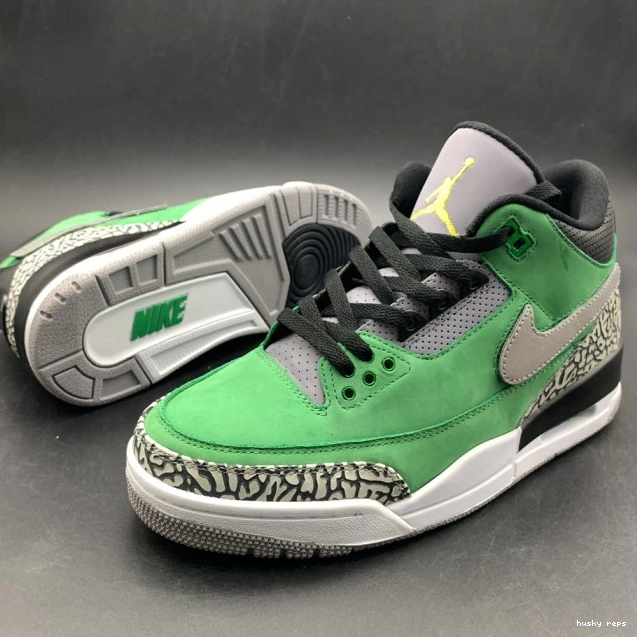 Rep Husky 3 PE Air Tinker AJ3 Retro Oregon 867493 Ducks shoes Jordan 0717